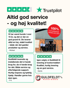 Trustpilot anmeldelser - 5-stjernet service og kvalitet